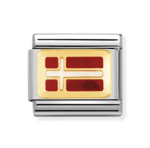 Nomination Classic 18k Gold and Enamel Denmark Flag Charm - MococoNomination030234/028033497040879Charms