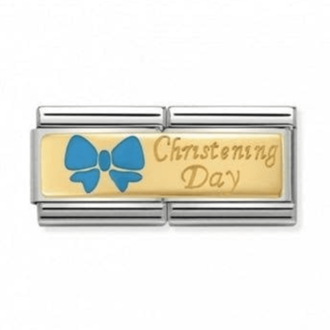 Nomination Classic 18k Gold Blue Christening Double Charm - MococoNomination030720/058033497429988Charms and Links