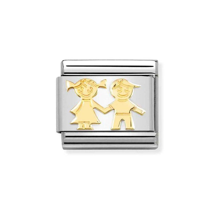 Nomination Classic 18k Gold Brother &amp; Sister Charm - MococoNomination030162/698033497522184Charms and Links