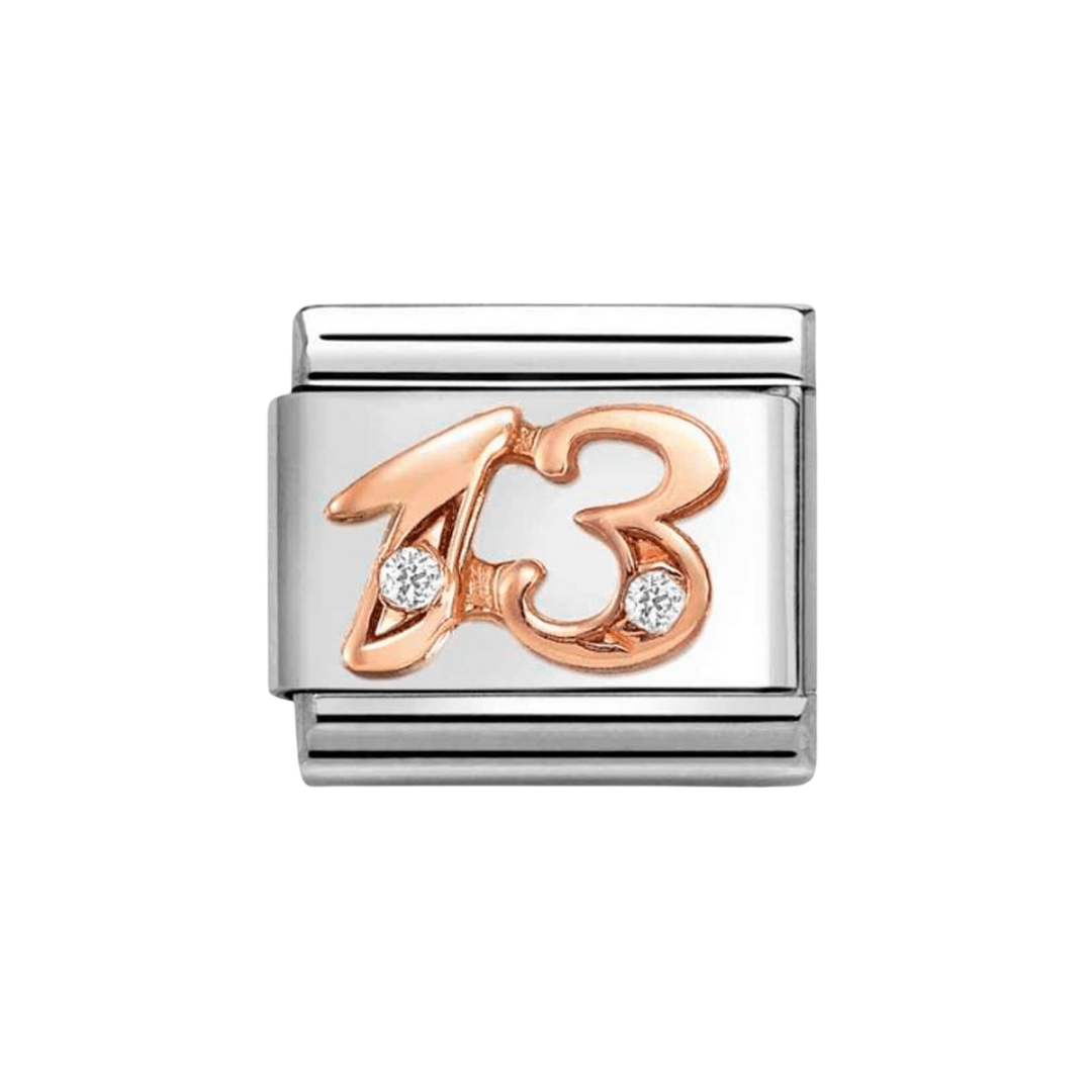 Nomination Classic 9ct Rose Gold 13 Charm - MococoNomination430315/138033497553355Charms and Links