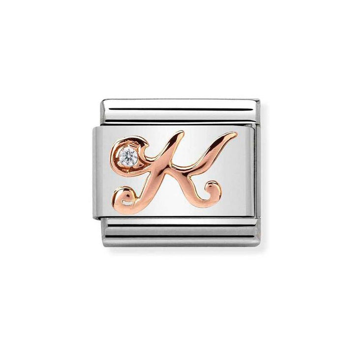Nomination Classic 9ct Rose Gold CZ Letter Initials A - Z Charms - MococoNomination430310/118033497409270Charms