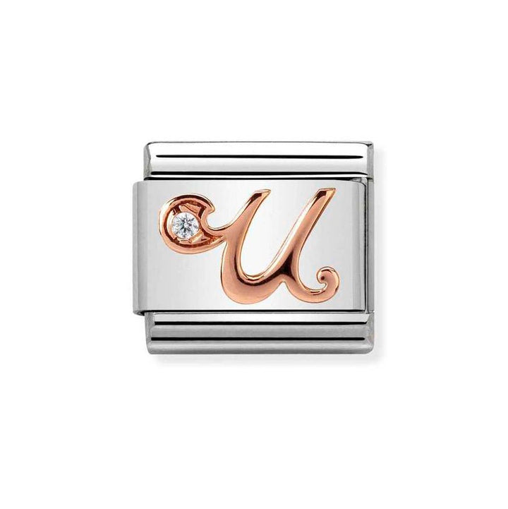Nomination Classic 9ct Rose Gold CZ Letter Initials A - Z Charms - MococoNomination430310/218033497409379Charms
