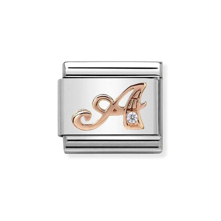 Nomination Classic 9ct Rose Gold CZ Letter Initials A - Z Charms - MococoNomination430310/018033497409171Charms