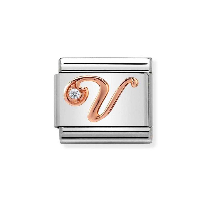 Nomination Classic 9ct Rose Gold CZ Letter Initials A - Z Charms - MococoNomination430310/228033497409386Charms