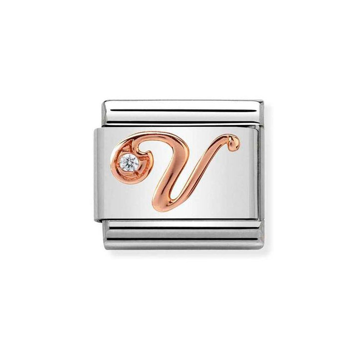Nomination Classic 9ct Rose Gold CZ Letter Initials A - Z Charms - MococoNomination430310/228033497409386Charms