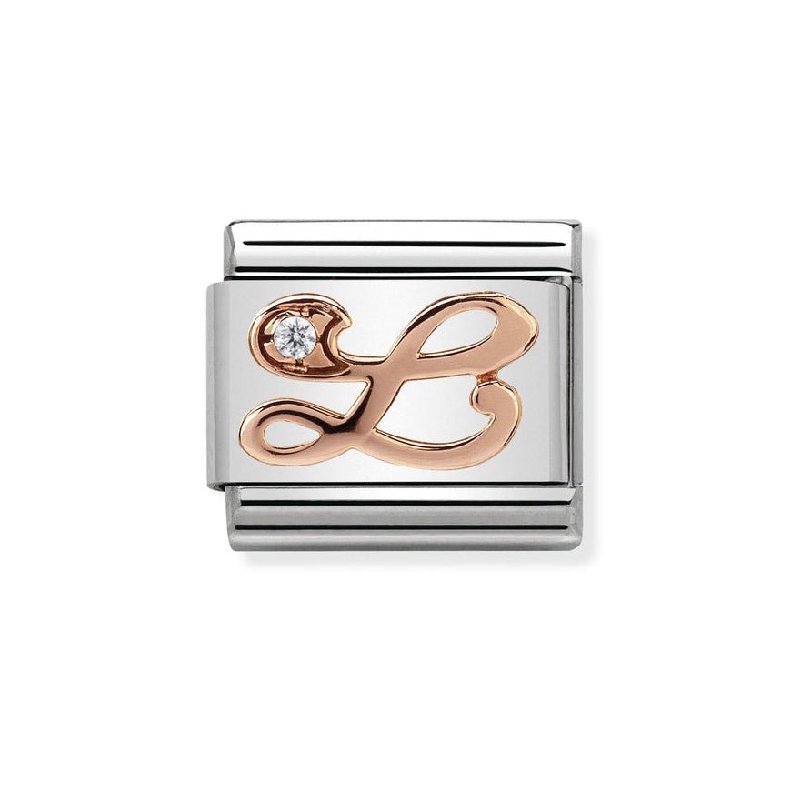 Nomination Classic 9ct Rose Gold CZ Letter Initials A - Z Charms - MococoNomination430310/128033497409287Charms