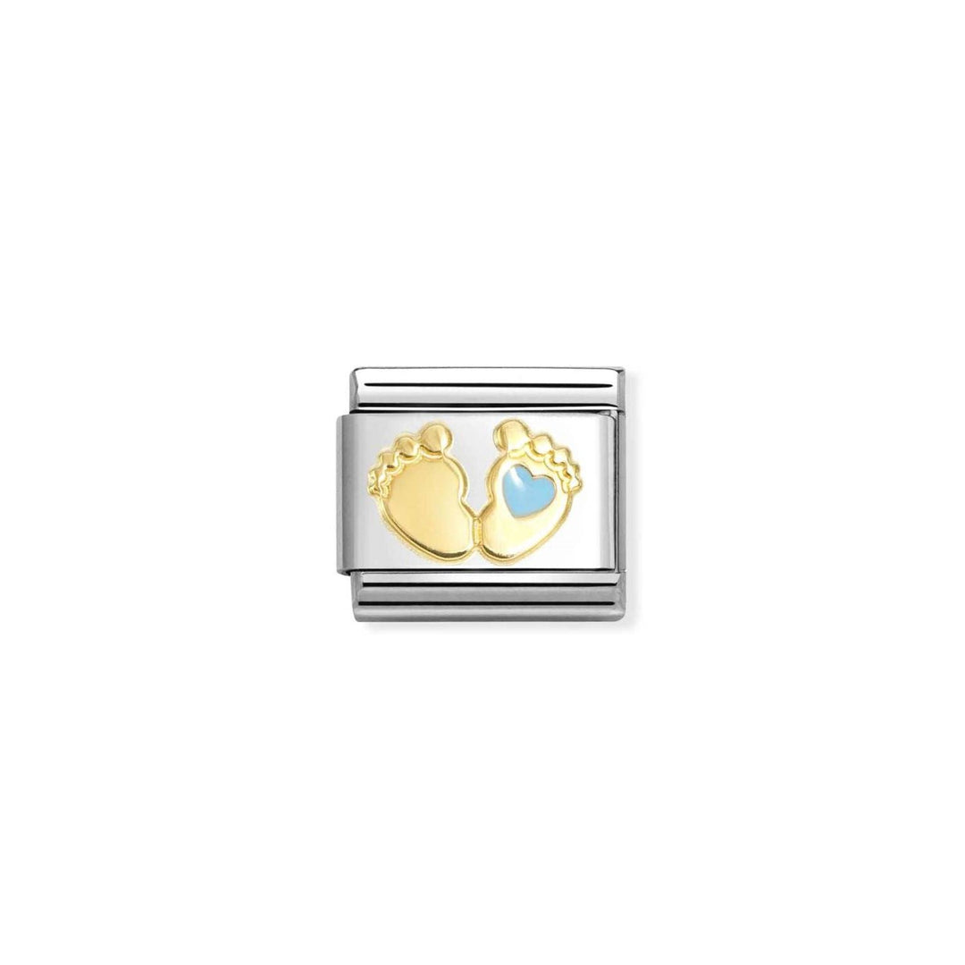 Nomination Classic Baby Feet and Blue Heart Charm - MococoNomination030272/868033497549228Charms and Links