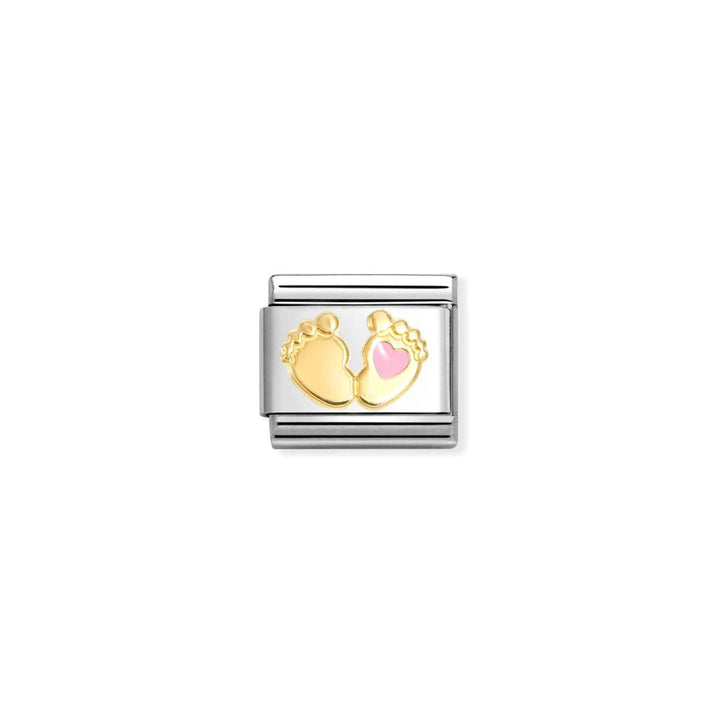 Nomination Classic Baby Feet and Pink Heart Charm - MococoNomination030272/858033497549211Charms and Links
