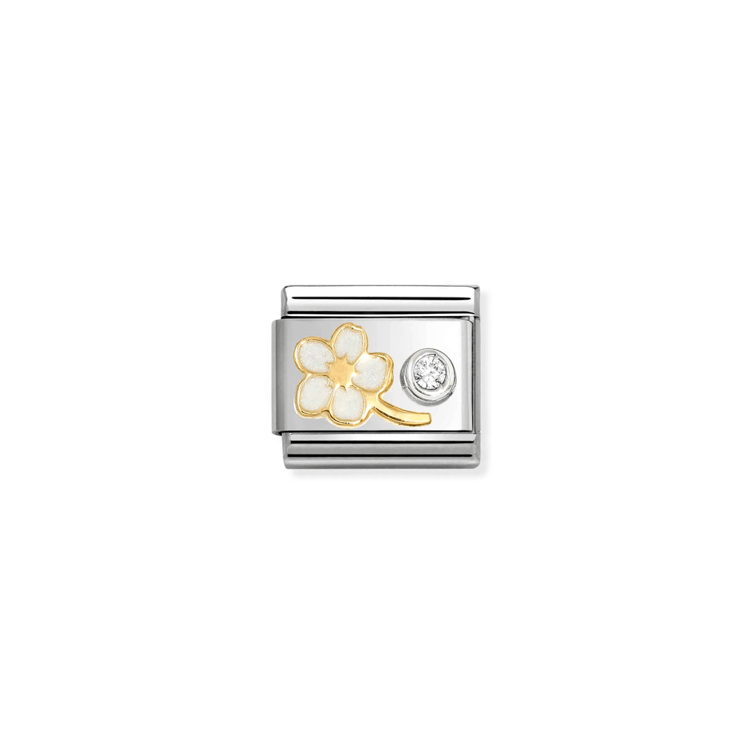 Nomination Classic CZ Forget - Me - Not Flower White Flower Charm - MococoNomination630302/108033497566300Charms and Links
