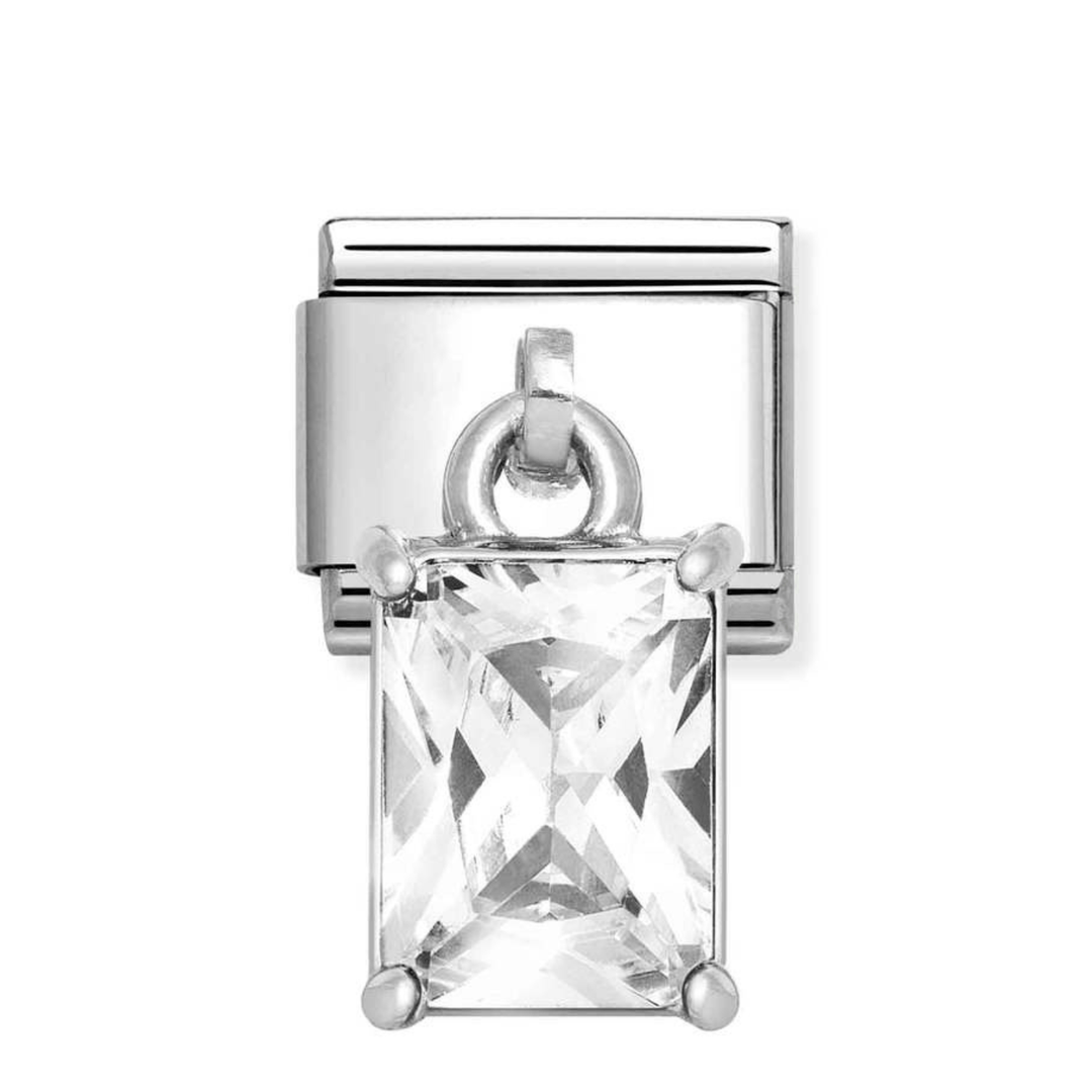 Nomination Classic Dangle Silver CZ Baguette Pendant Charm - MococoNomination331812/118033497538017Charms and Links