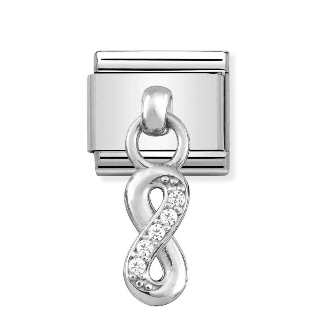 Nomination Classic Dangle Silver CZ Infinity Pendant Charm - MococoNomination331800/108033497384652Charms and Links