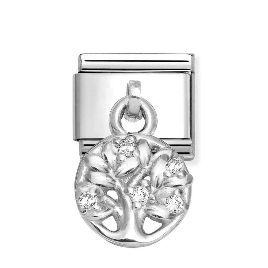 Nomination Classic Dangle Silver Cz Tree Of Life Pendant Charm - MococoNomination331800/278033497537898Charms and Links