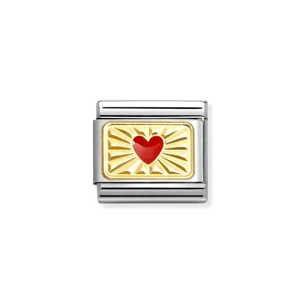 Nomination Classic Diamond Etched Red Heart Charm - MococoNomination030284/588033497536907Charms and Links