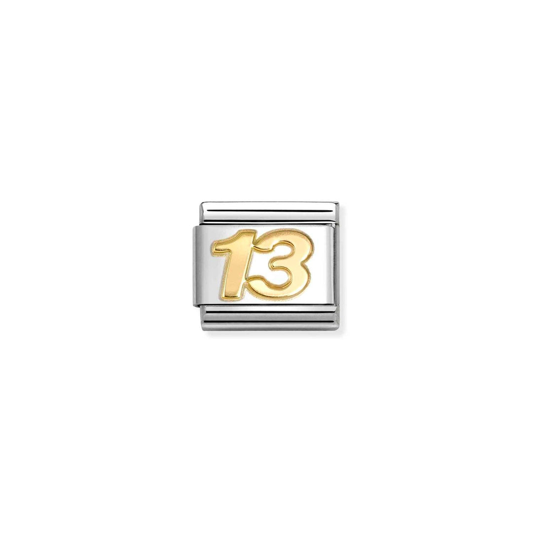 Nomination Classic Gold 13 Charm - MococoNomination030109/448033497552778Charms and Links