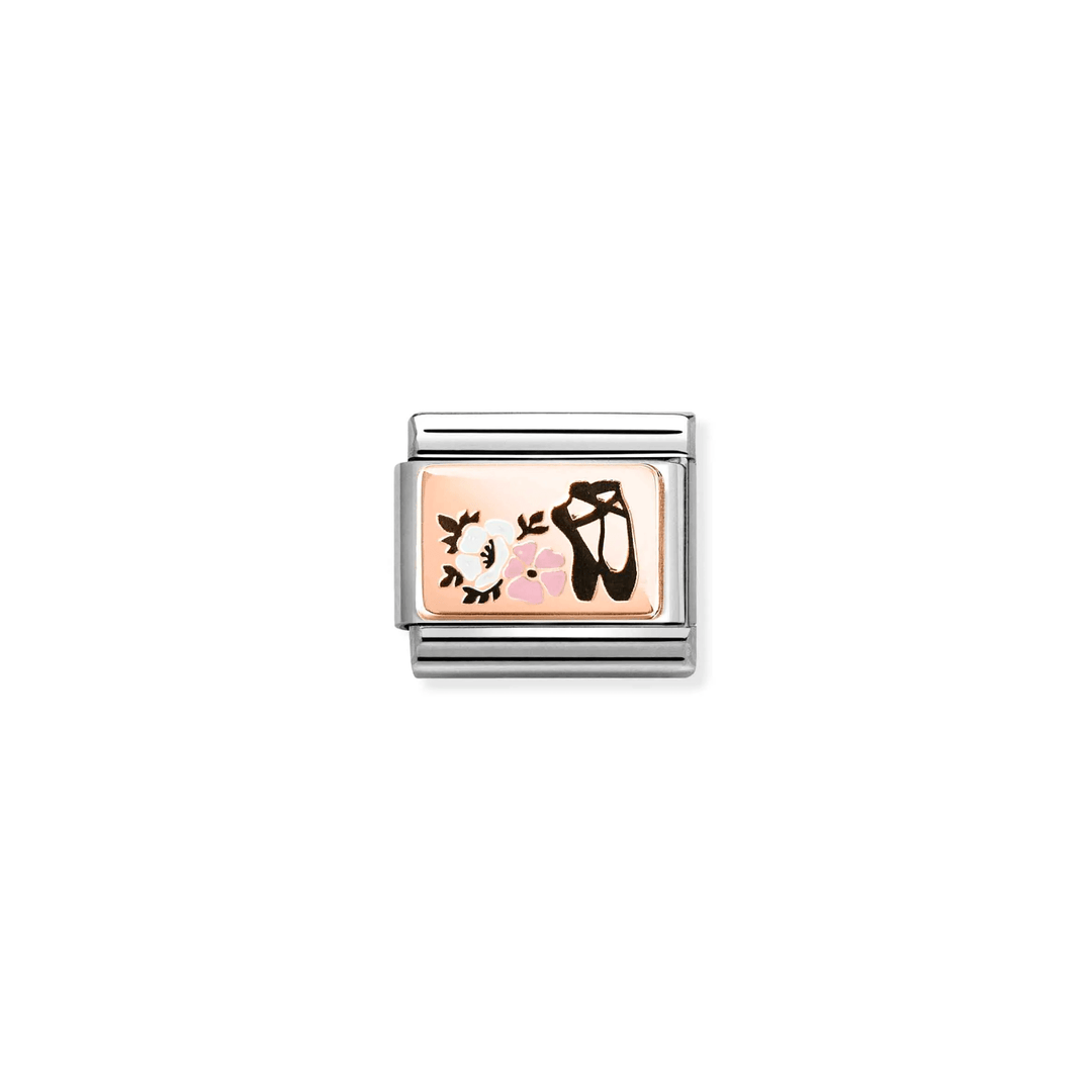 Nomination Classic Gold Ballet Shoes and Flowers Charm - MococoNomination430204/058033497565709Charms and Links