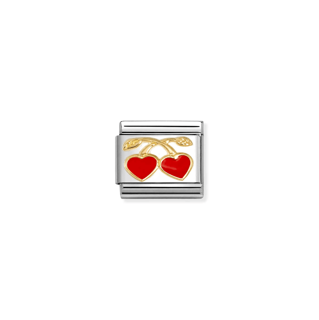 Nomination Classic Gold Enamel Red Heart with Cherries Charm - MococoNomination030207/558033497552969Charms