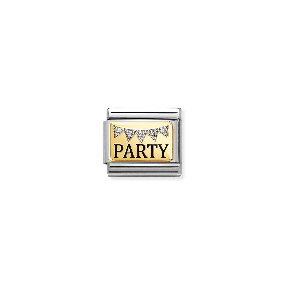 Nomination Classic Gold Glitter Party Charm - MococoNomination030289/098033497553133Charms and Links
