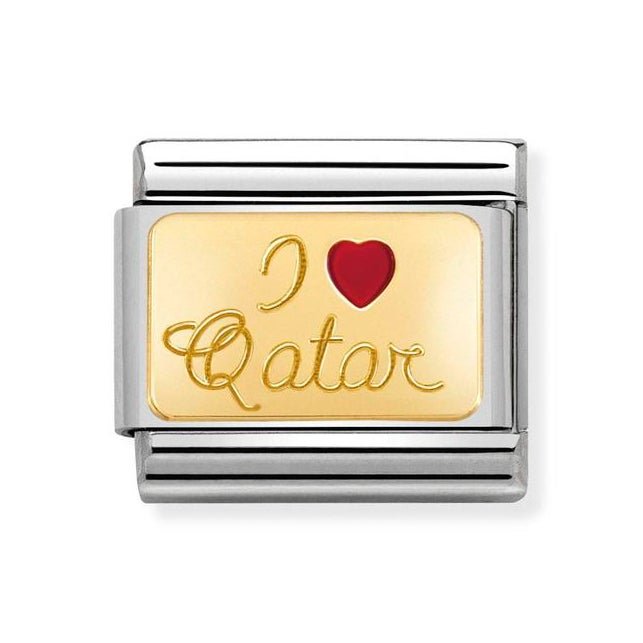 Nomination Classic Gold 'I Love Qatar' Charm - MococoNomination030231/498033497435651Charms
