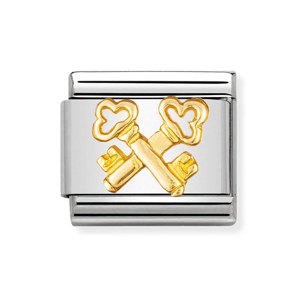 Nomination Classic Gold Keys Relief Charm - MococoNomination030122/16Charms