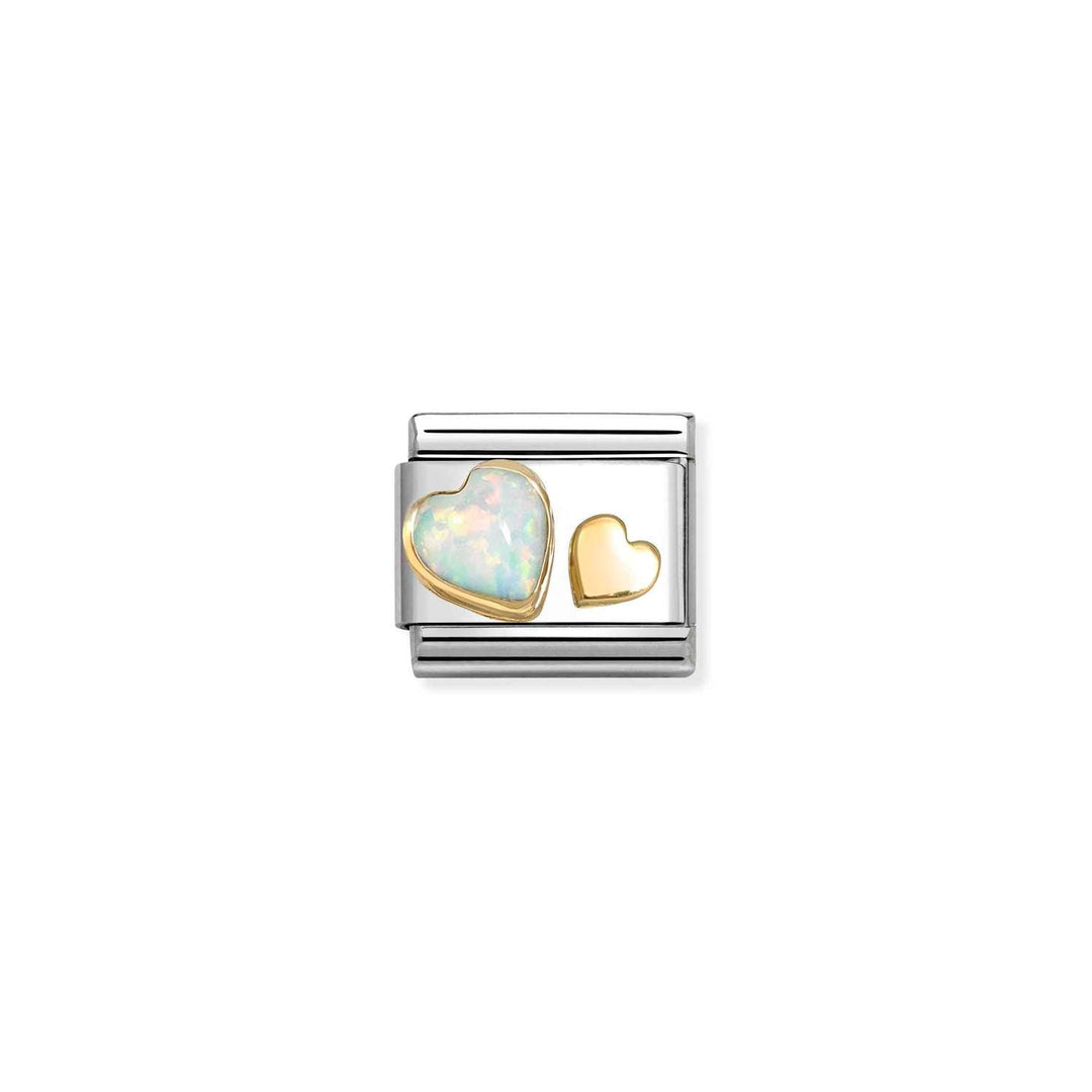 Nomination Classic Gold Opal Heart Mini Heart Charm - MococoNomination030520/108033497553218Charms and Links