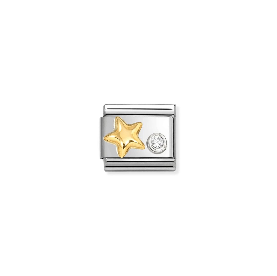 Nomination Classic Gold Raised CZ Star Charm - MococoNomination630301/018033497566218Charms and Links