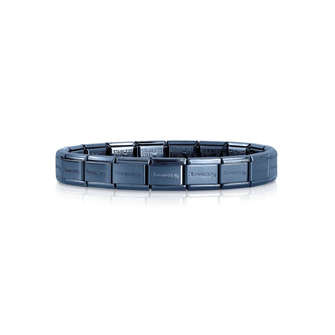 Nomination Classic Plain Blue Starter Bracelet Links - MococoNominationBracelets