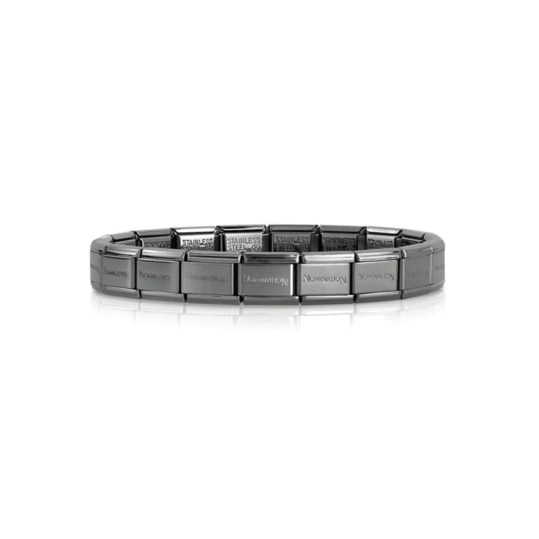 Nomination Classic Plain Grey Starter Bracelet Links - MococoNominationBracelets