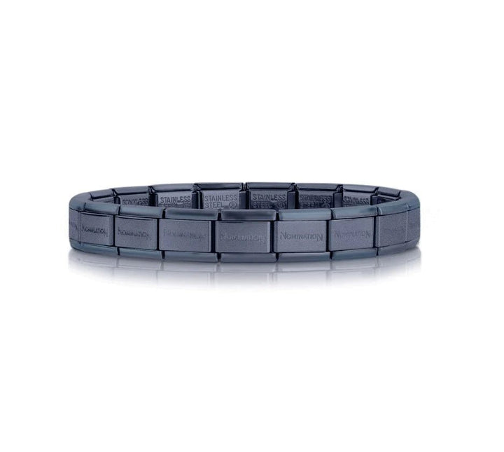 Nomination Classic Plain Matt Blue Starter Bracelet Links - MococoNominationBracelets