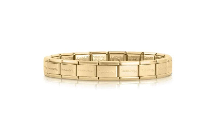 Nomination Classic Plain Matt Gold Plated Starter Bracelet Links - MococoNominationBracelets