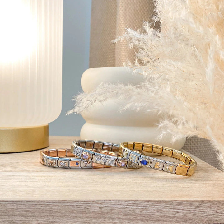 Nomination Classic Plain Matt Gold Plated Starter Bracelet Links - MococoNominationBracelets