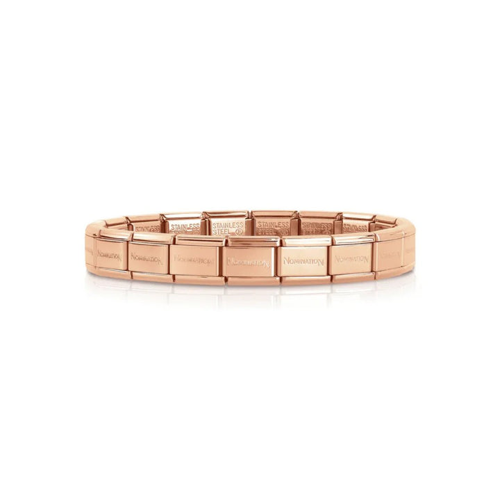 Nomination Classic Plain Rose Gold Plated Starter Bracelet Links - MococoNominationBracelets