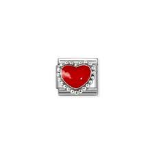 Nomination Classic Red Enamel Beaded Heart Charm - MococoNomination330204/39Charms and Links