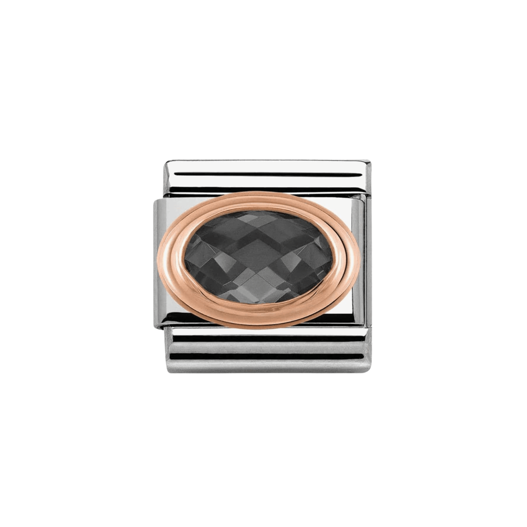 Nomination Classic Rose Gold Faceted Black CZ Charm - MococoNomination430601/0118033497377425Charms and Links