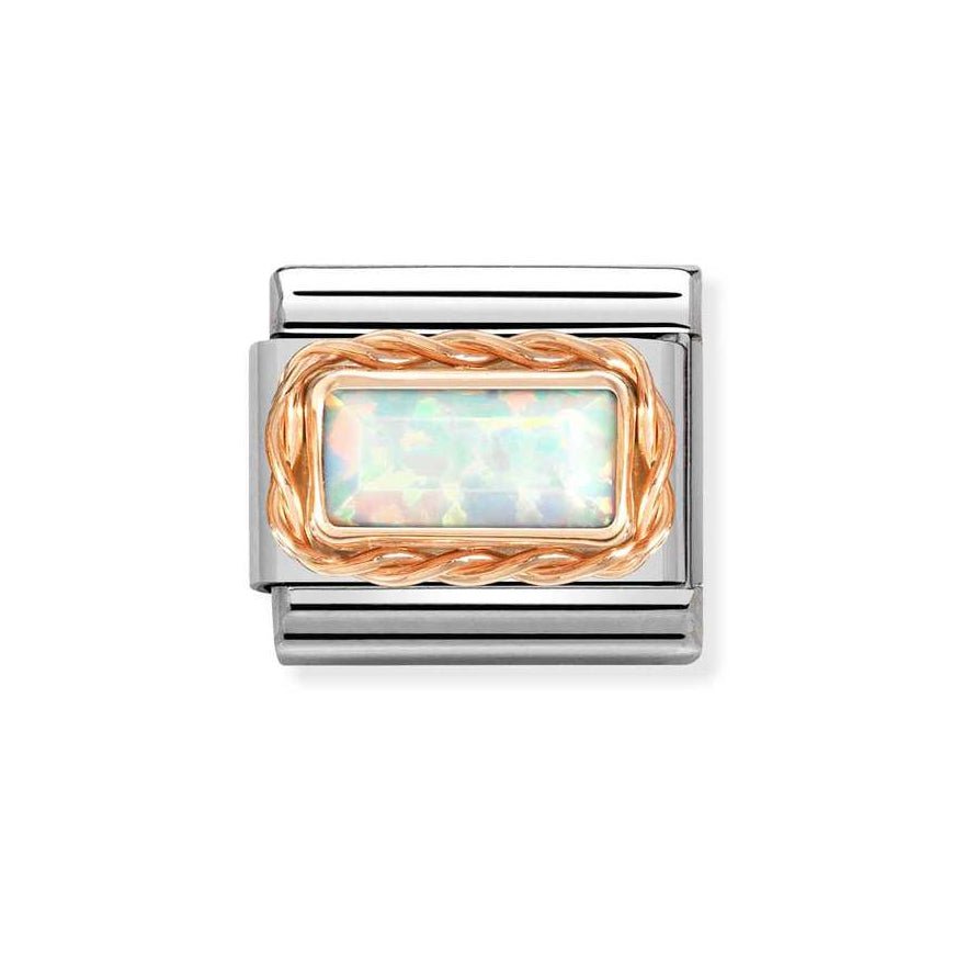 Nomination Classic Rose Gold Opal Baguette Stone Charm - MococoNomination430512/078033497528506Charms and Links