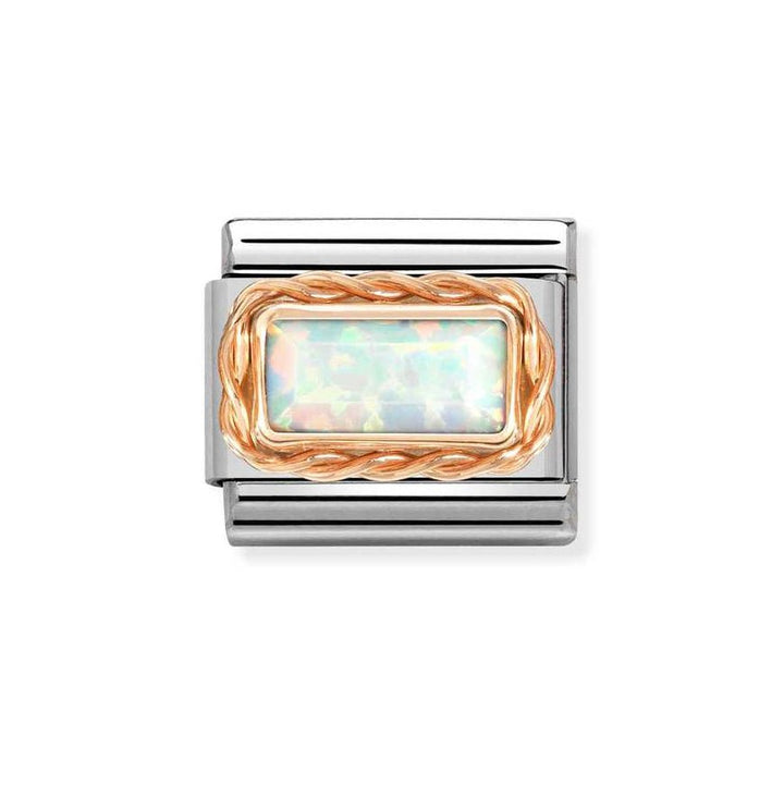 Nomination Classic Rose Gold Opal Baguette Stone Charm - MococoNomination430512/078033497528506Charms and Links