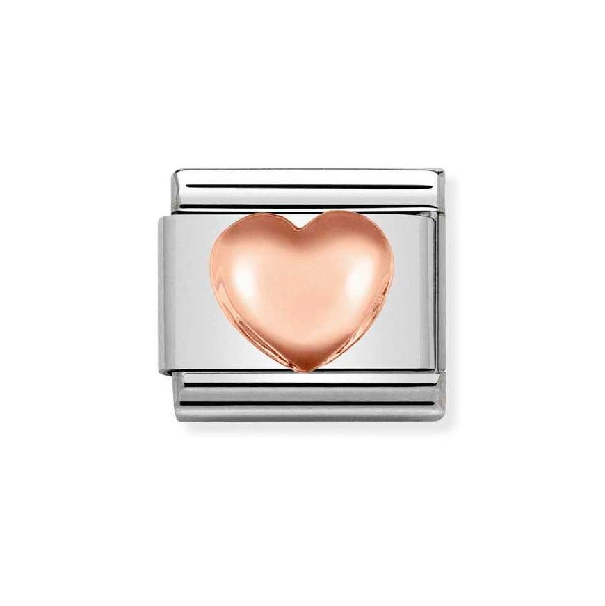 Nomination Classic Rose Gold Raised Heart Charm - MococoNomination430104/228033497398161Charms and Links