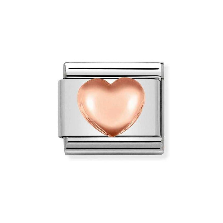 Nomination Classic Rose Gold Raised Heart Charm - MococoNomination430104/228033497398161Charms and Links