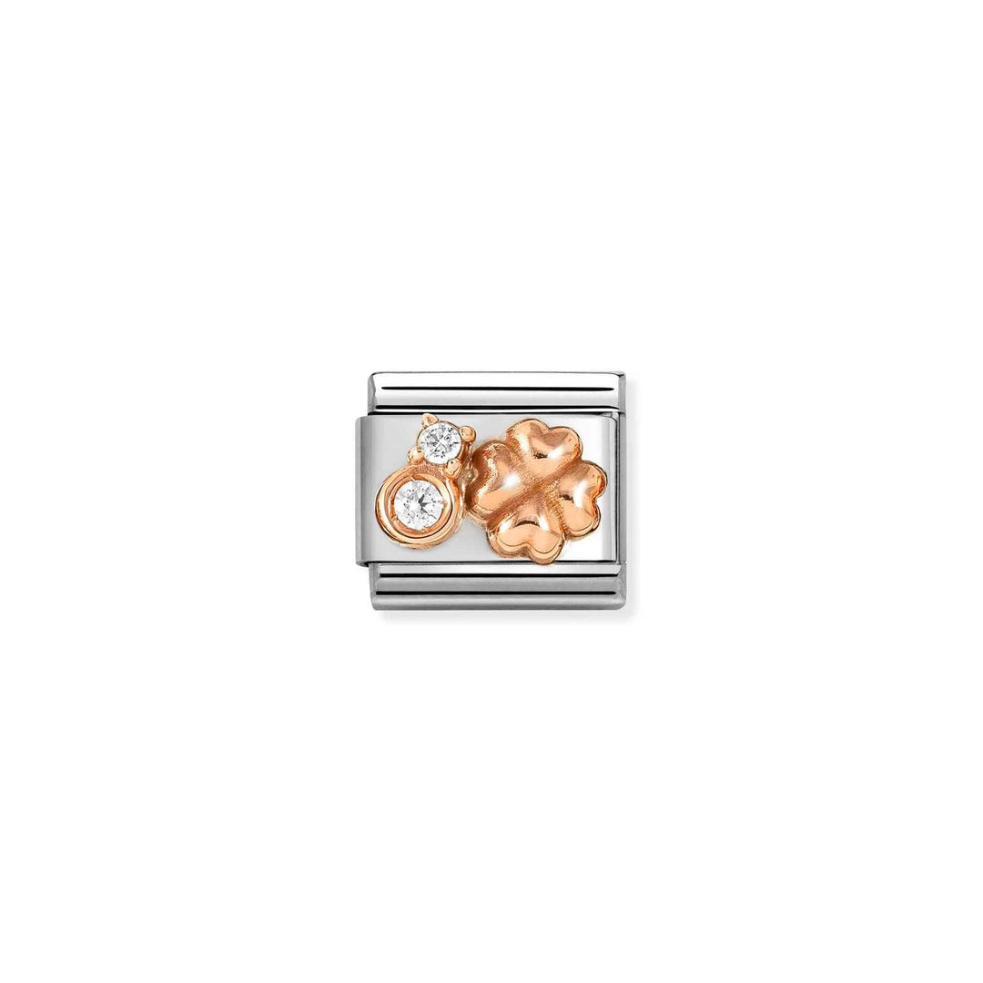 Nomination Classic Rose Gold Rounded Clover CZ Charm - MococoNomination430305/528033497553317Charms and Links