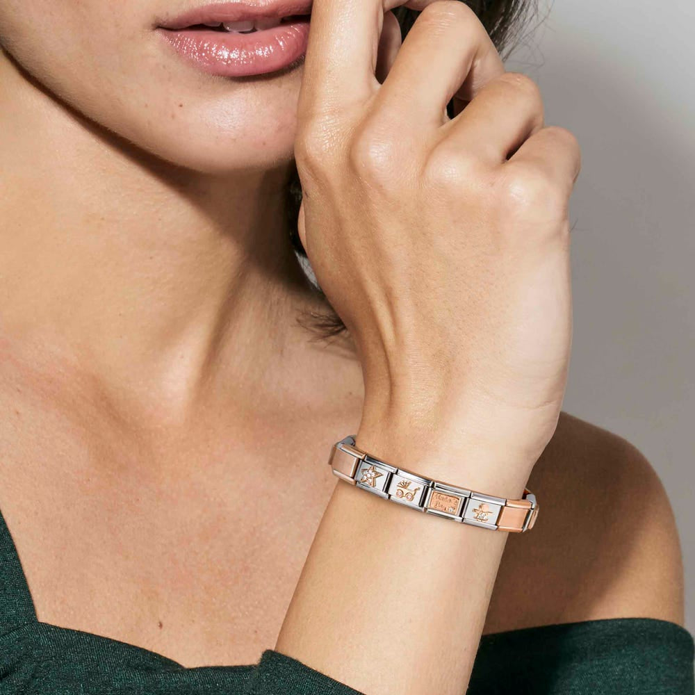 Nomination Classic Rose Gold Rounded Star CZ Charm Image 2