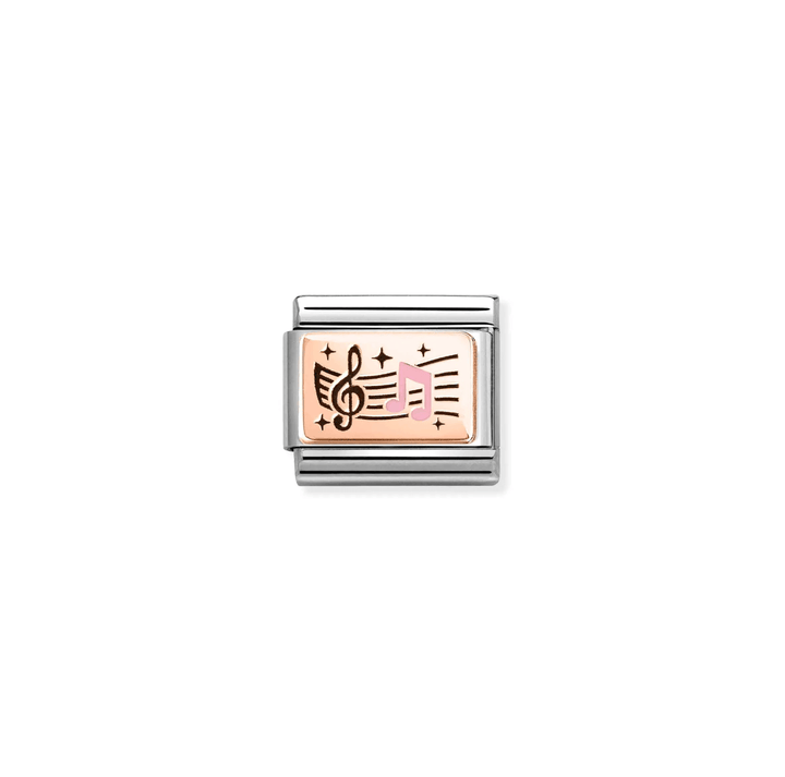 Nomination Classic Rose Gold Treble Clef and Notes Charm - MococoNomination430204/068033497565716Charms and Links