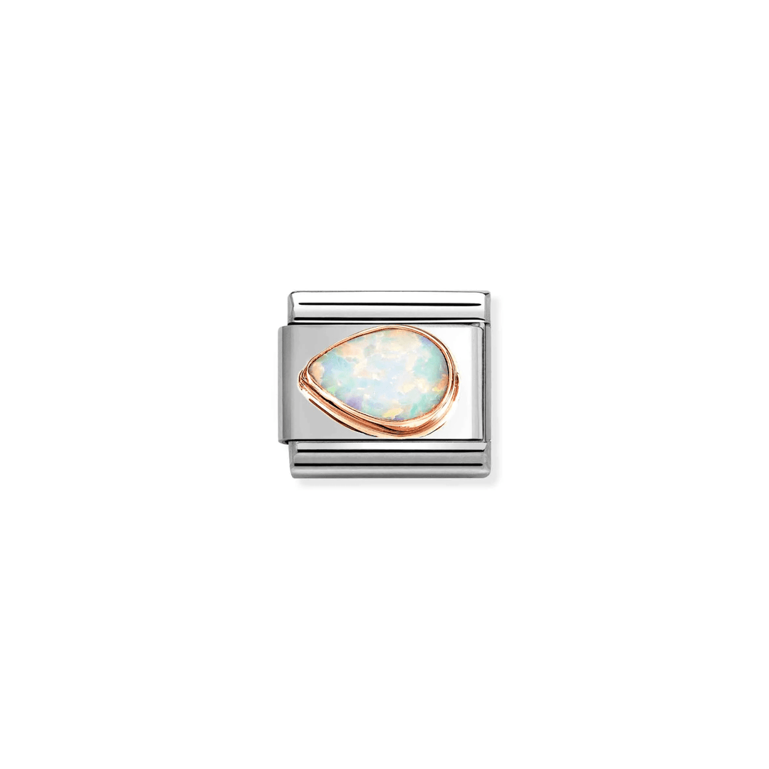 Nomination Classic Rose Gold White Opal Left - Drop Charm - MococoNomination430513/078033497565747Charms and Links