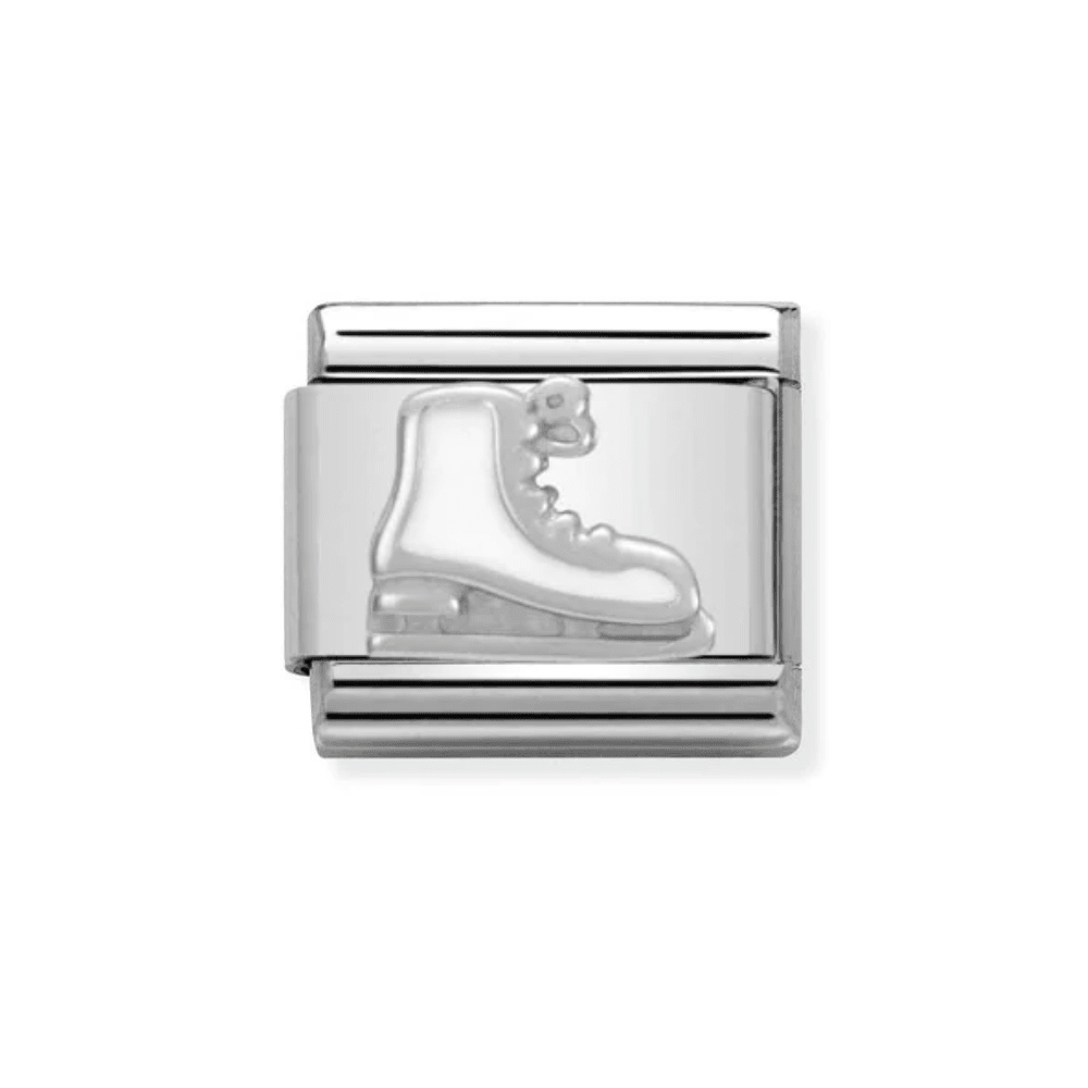 Nomination Classic Silver and Enamel White Christmas Ice Skate Charm - MococoNomination330204/048033497333513Charms