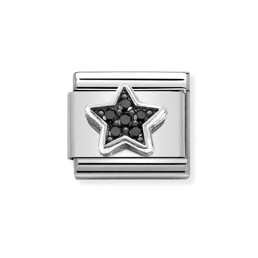 Nomination Classic Silver Black CZ Star Charm - MococoNomination330323/108033497504982Charms and Links