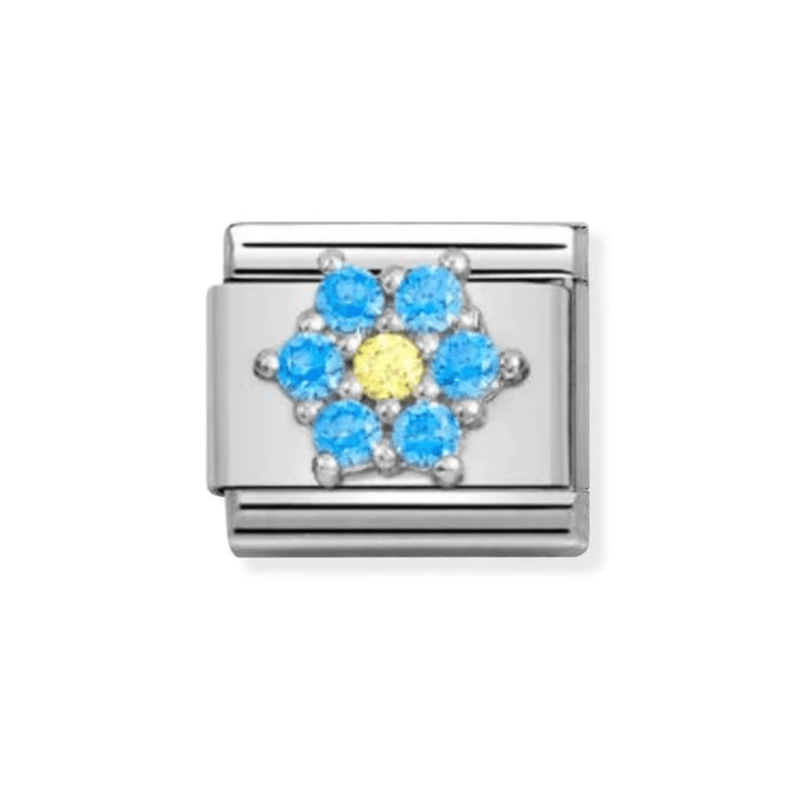 Nomination Classic Silver Blue Flower Charm - MococoNomination330322/048033497496683Charms