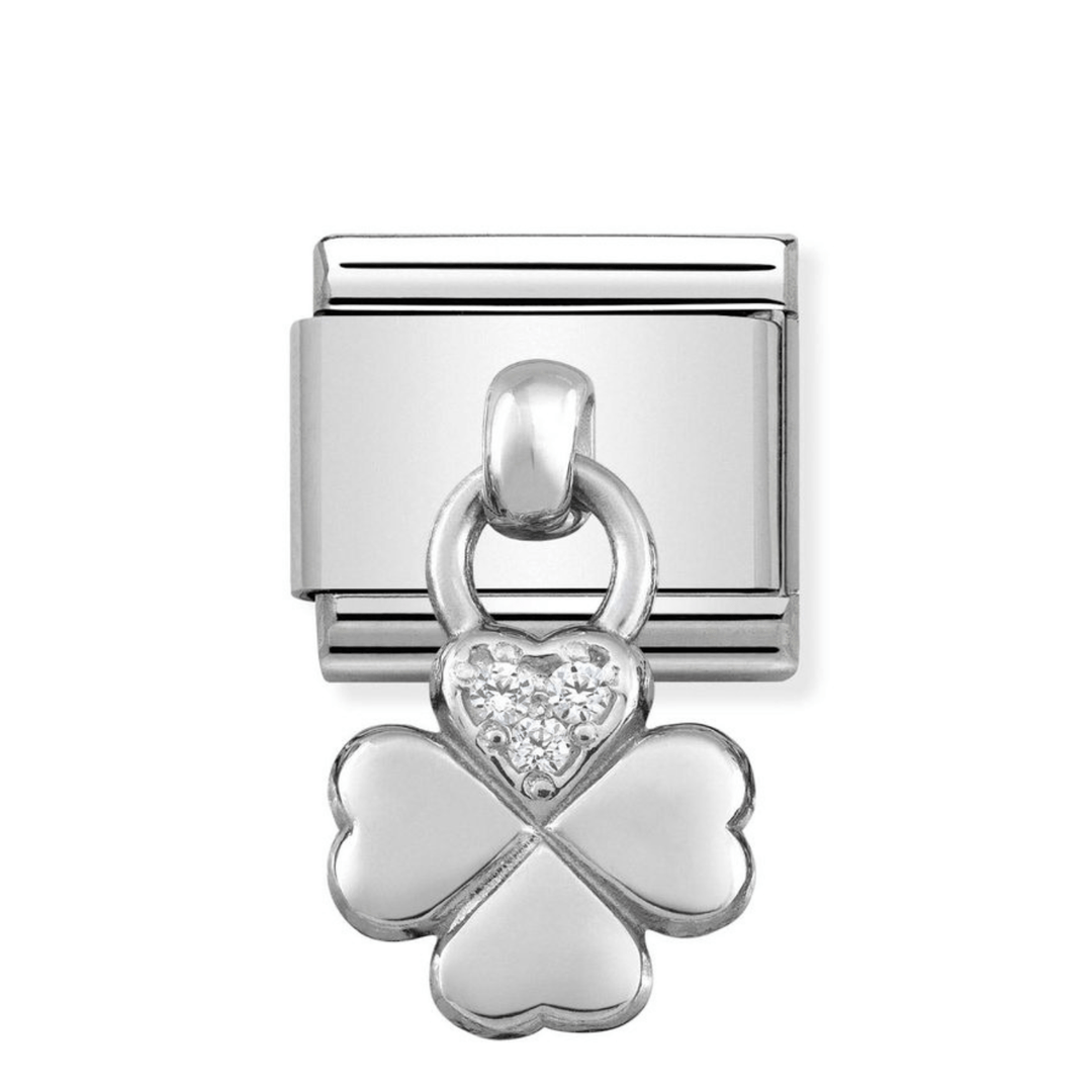 Nomination Classic Silver CZ Four Leaf Clover Pendant Charm - MococoNomination331800/028033497384577Charms and Links