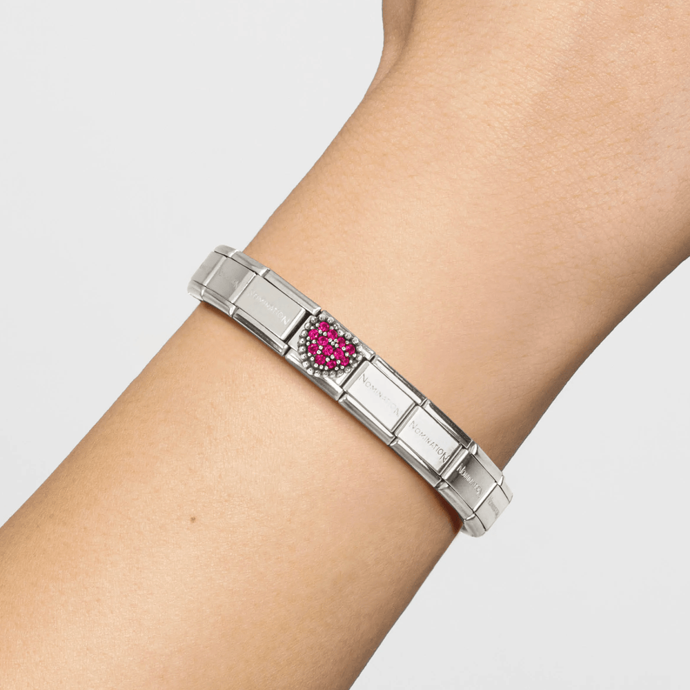 Nomination Classic Silver CZ Red Dotted Heart Charm - MococoNomination330327/088033497565945Charms and Links
