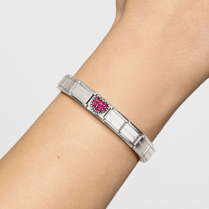 Nomination Classic Silver CZ Red Dotted Heart Charm - MococoNomination330327/088033497565945Charms and Links