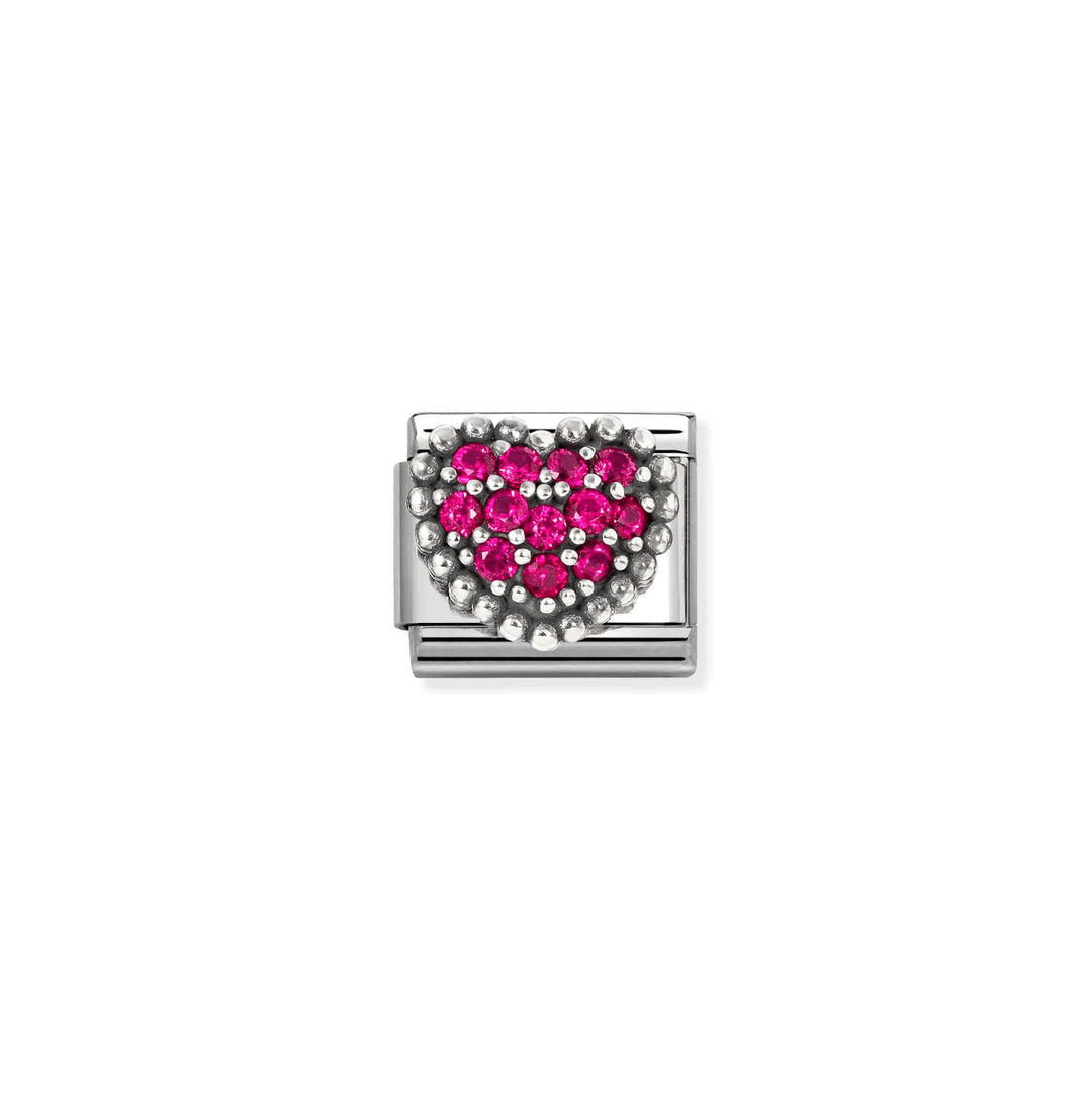 Nomination Classic Silver CZ Red Dotted Heart Charm - MococoNomination330327/088033497565945Charms and Links