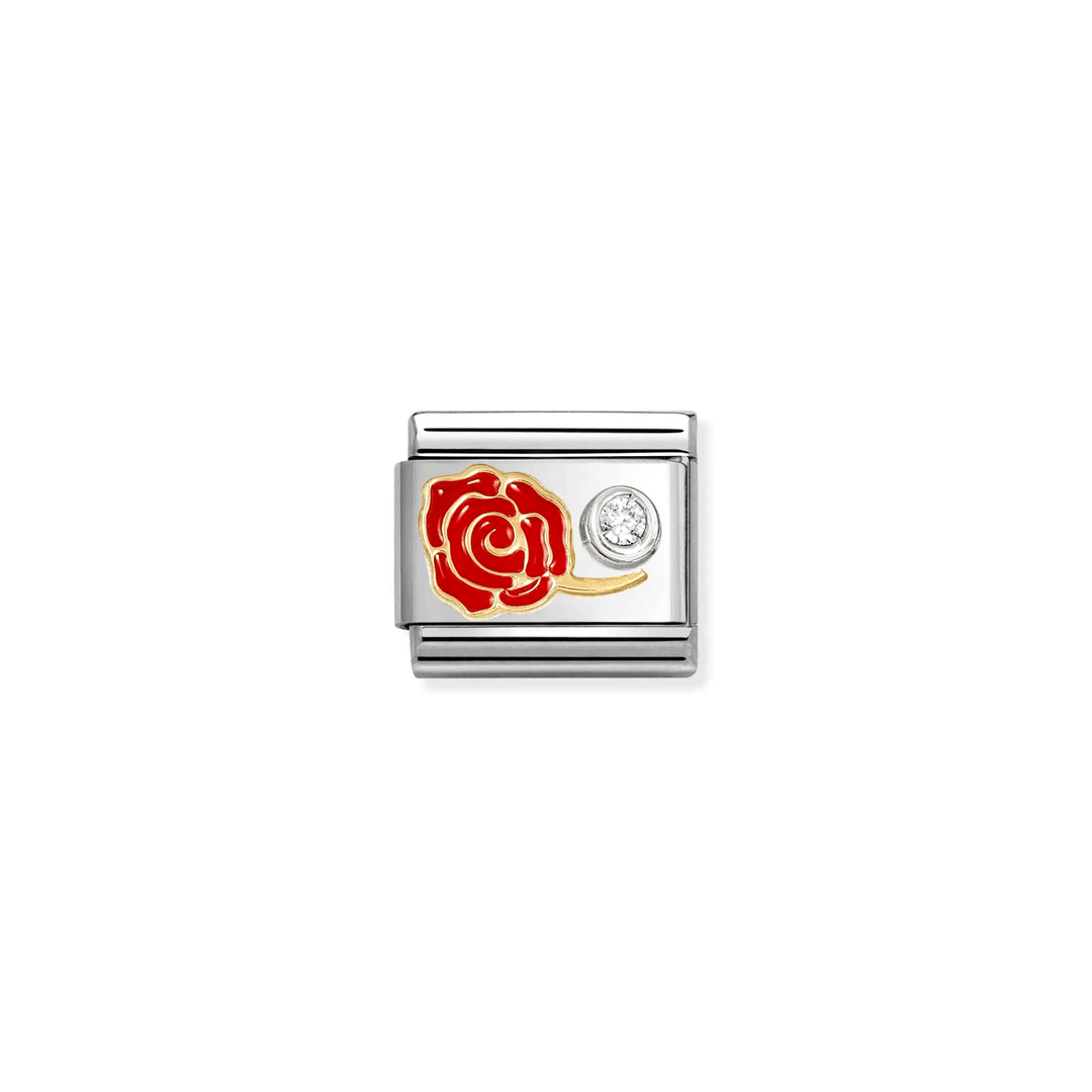 Nomination Classic Silver CZ Red Rose Charm - MococoNomination630302/068033497566263Charms and Links
