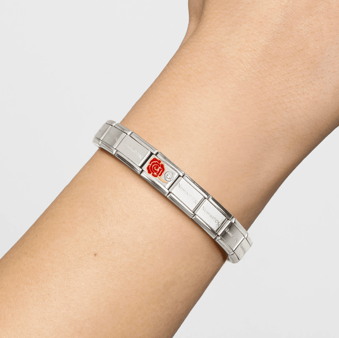 Nomination Classic Silver CZ Red Rose Charm - MococoNomination630302/068033497566263Charms and Links